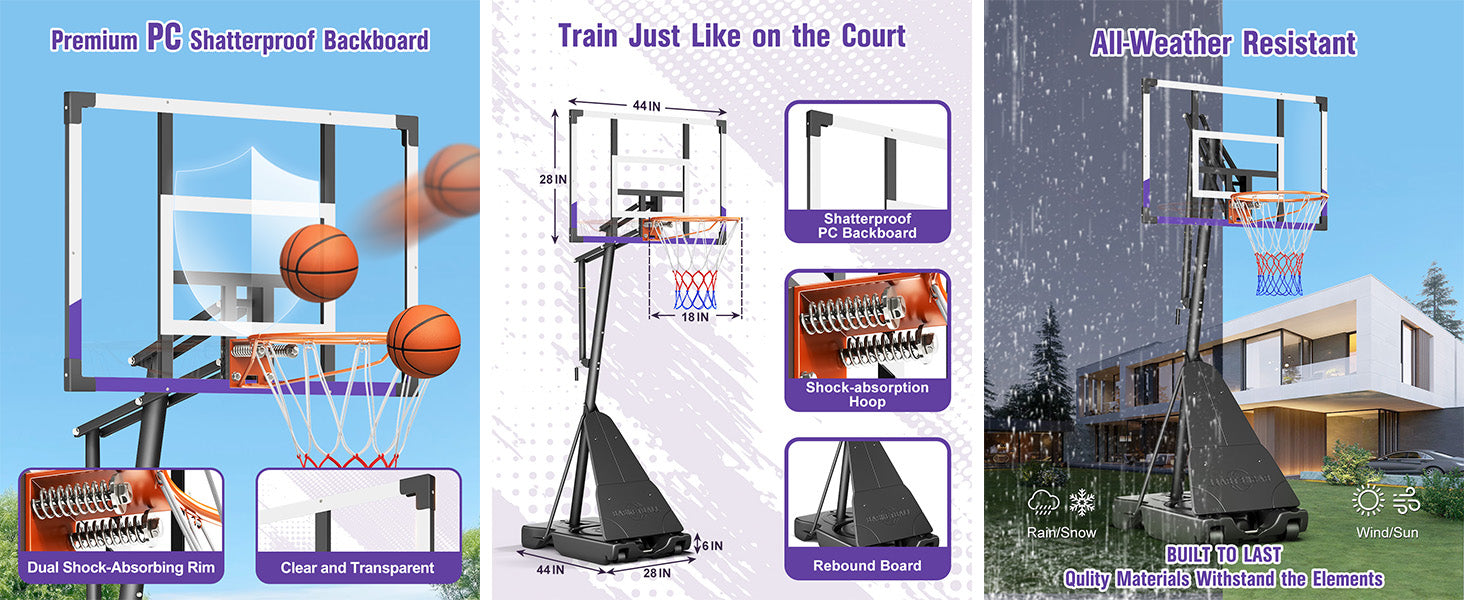 Yohood Outdoor Basketball Hoop LX-020L