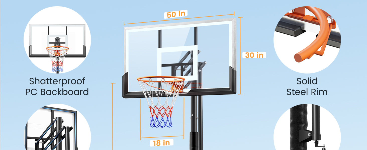 Yohood In Ground Basketball Hoop S210D