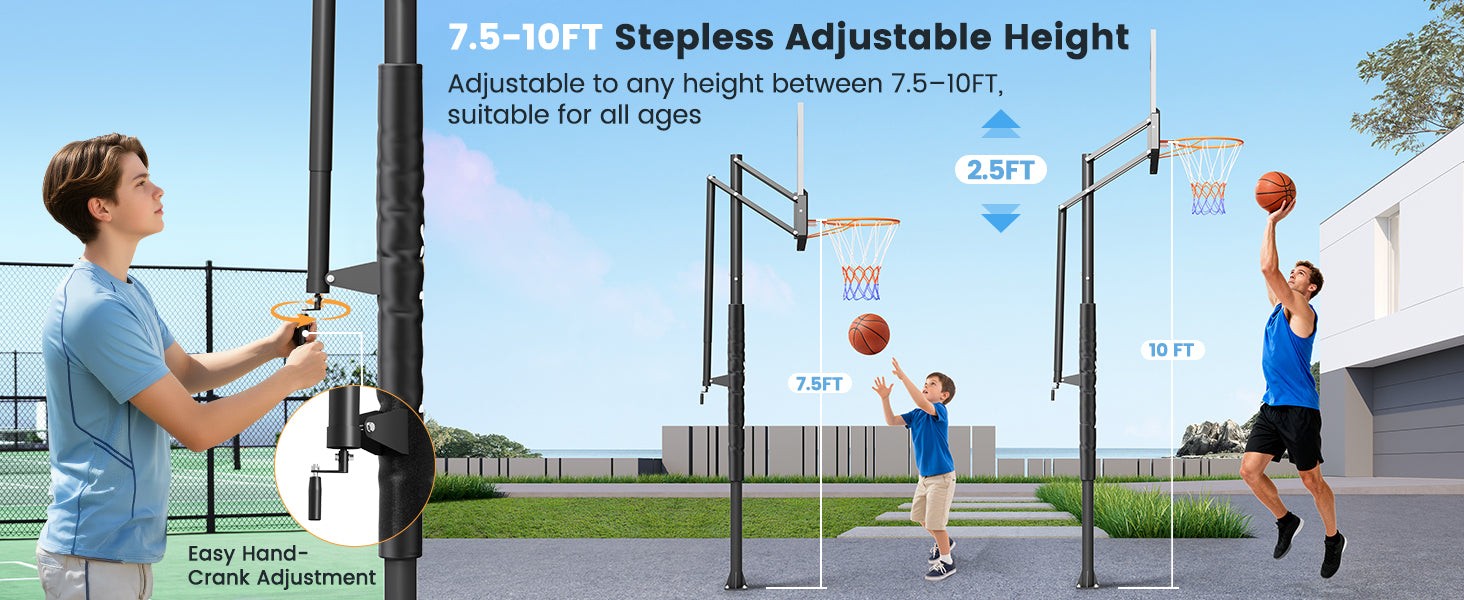 Yohood In Ground Basketball Hoop S210D