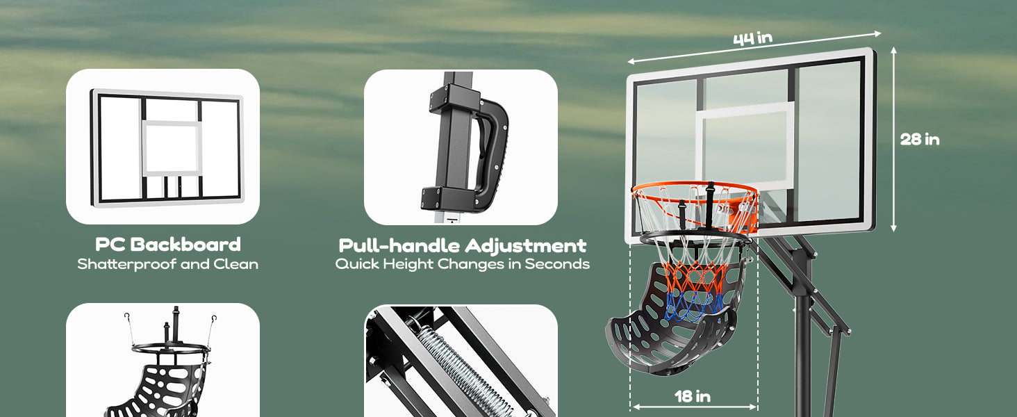 Yohood Outdoor Basketball Hoop X038-18ZL