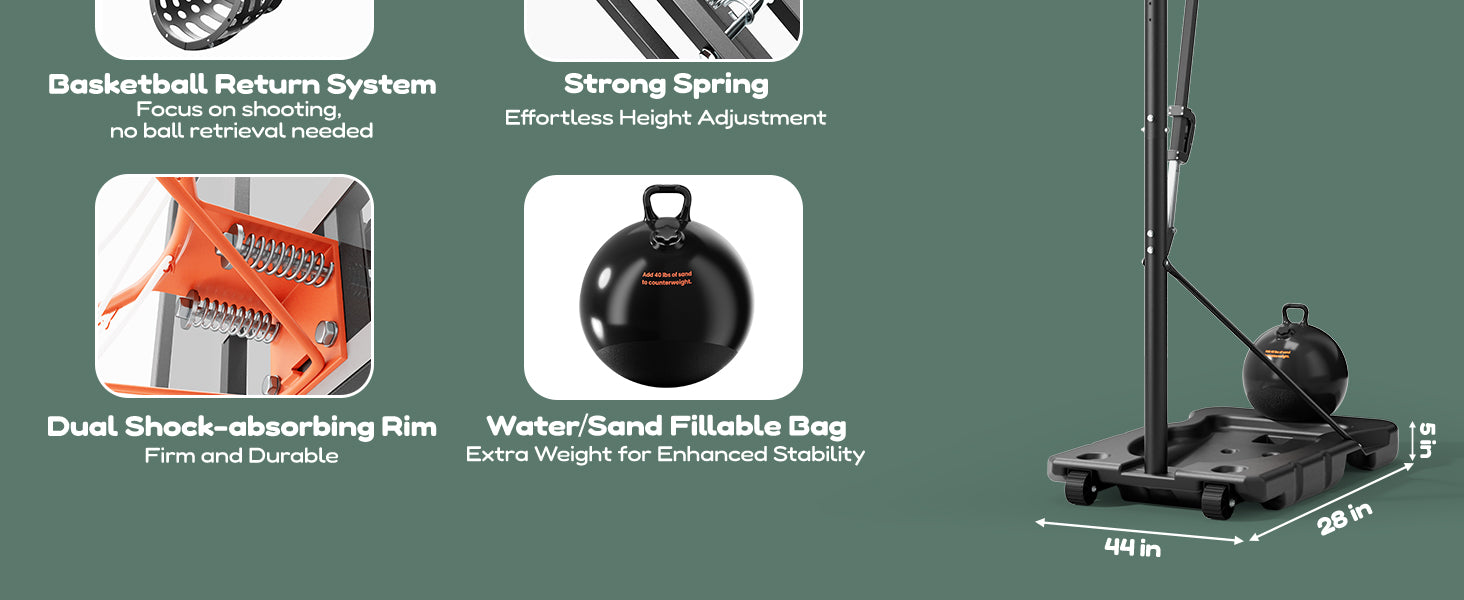 Yohood Outdoor Basketball Hoop X038-18ZL